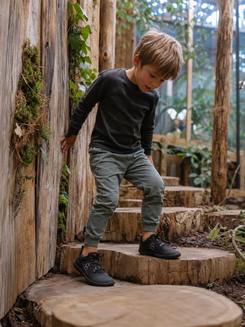 VivoBarefoot Primus Trail Preschool boy shoes size US 11, EU 28 NIB Black